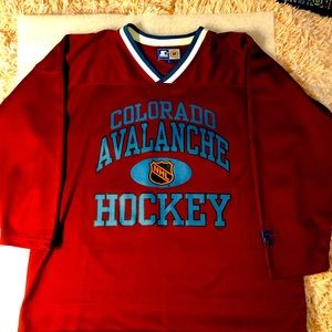 Vintage Starter Colorado Avalanche NHL Hockey Peter Forsberg  Men’s Size L Nice